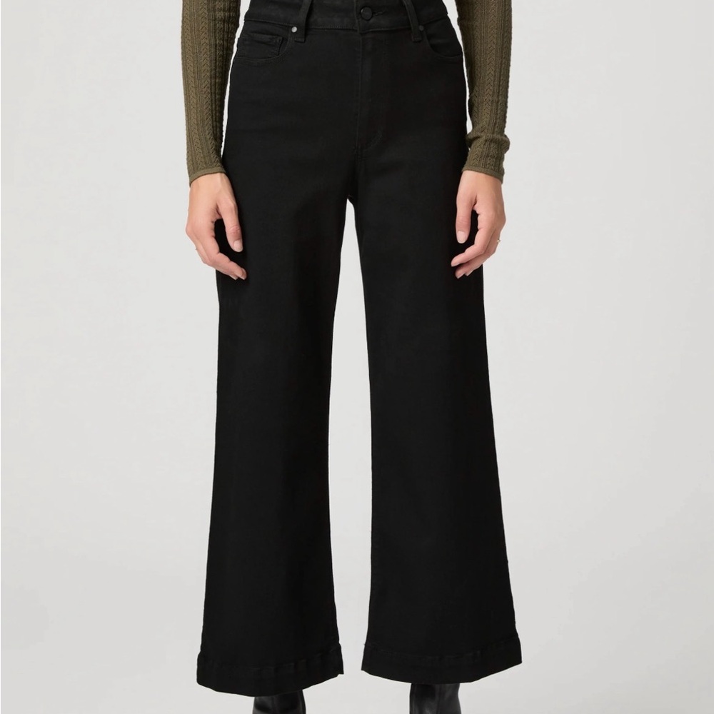 Paige Aneesa Washed Black Jeans